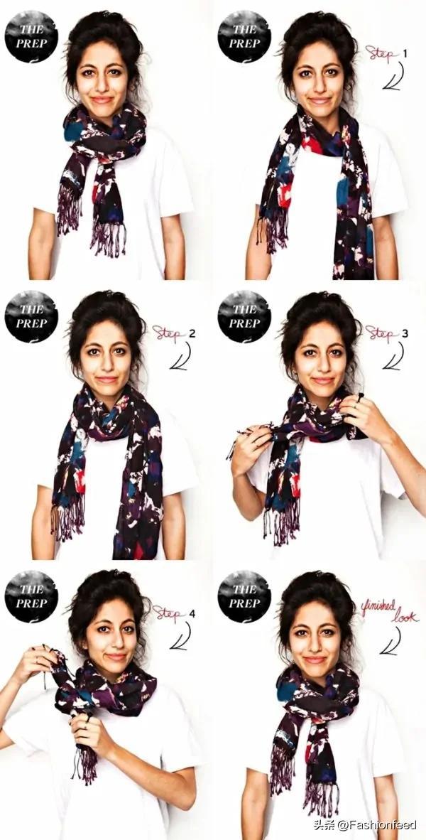 3分钟学会五种围巾系法，6个简单的围巾系法