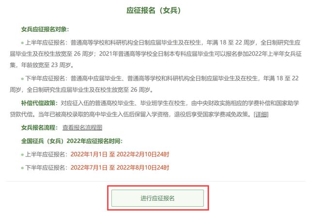 2022年女兵应征报名流程，2022年下半年女兵报名通道已开启
