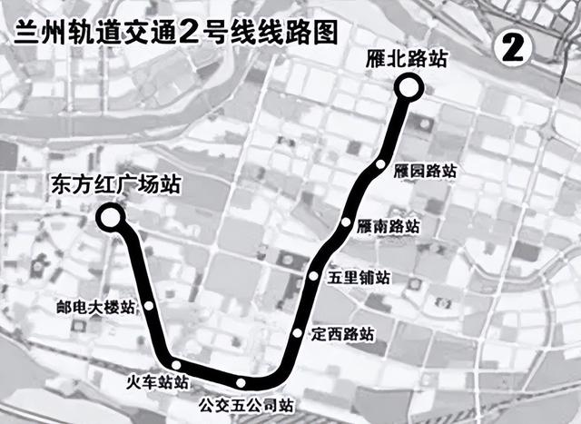 兰州地铁2号线线路图，兰州地铁二号线三期最新线路图（兰州轨道交通2号线预计明年建成通车）