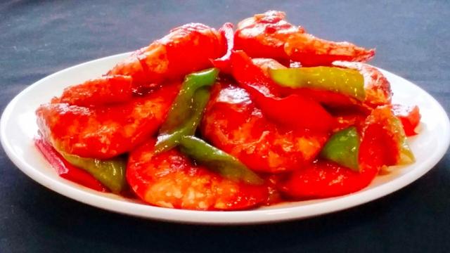 虾怎么摆盘好看图片，大虾年夜饭摆盘