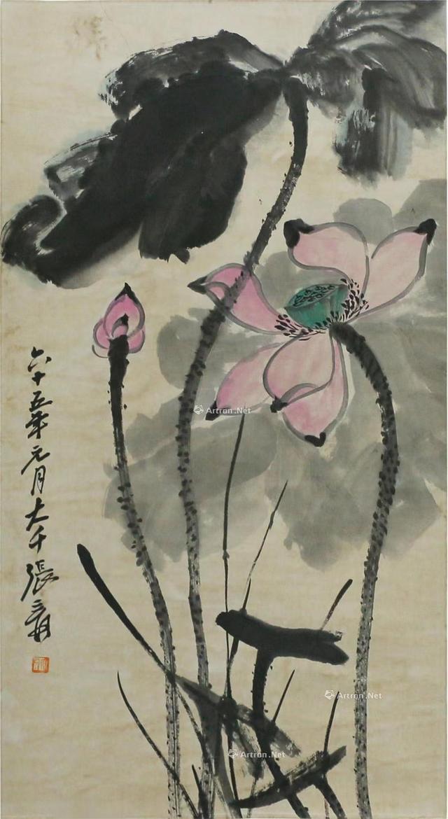 禅意写意荷花200幅，大千居士荷花图赏析