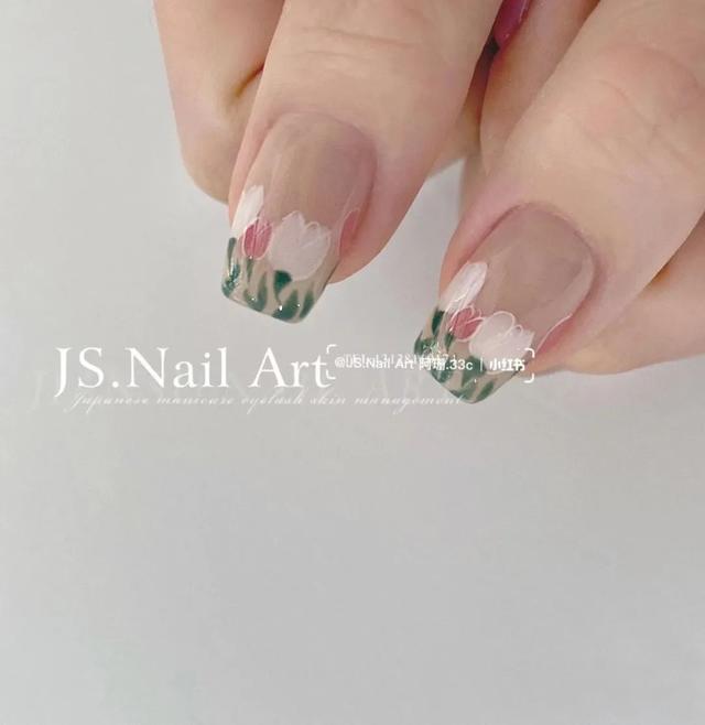 图片指甲美甲图案，美甲师必备100种指甲（全网最好看的100款美甲）