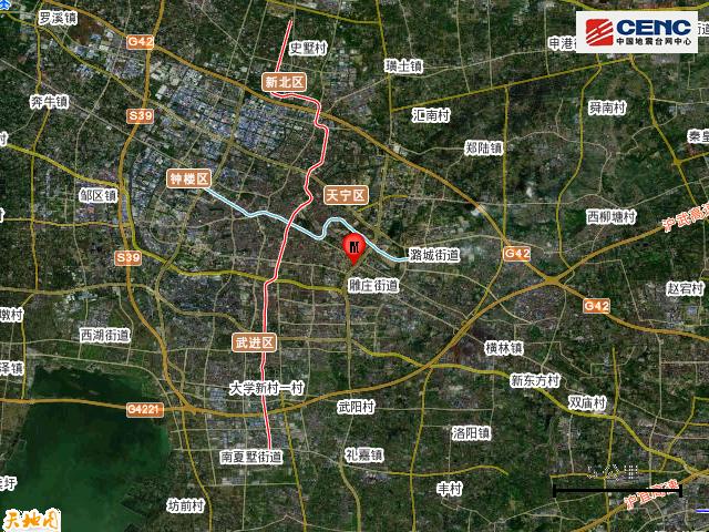 江苏常州4.2级地震，江苏常州市天宁区发生4.2级地震