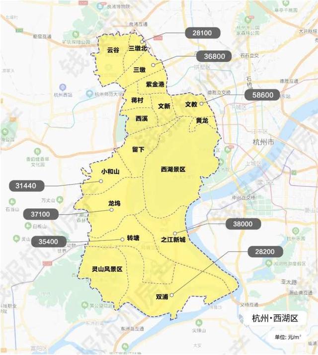 杭州最新各区域房价排名，明年杭州的房价已一清二楚