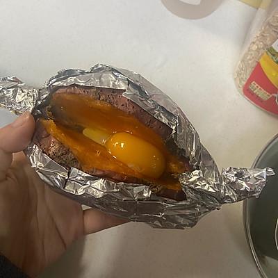 葱香红薯鸡蛋饼做法，这道红薯烤黄油鸡蛋美味下饭