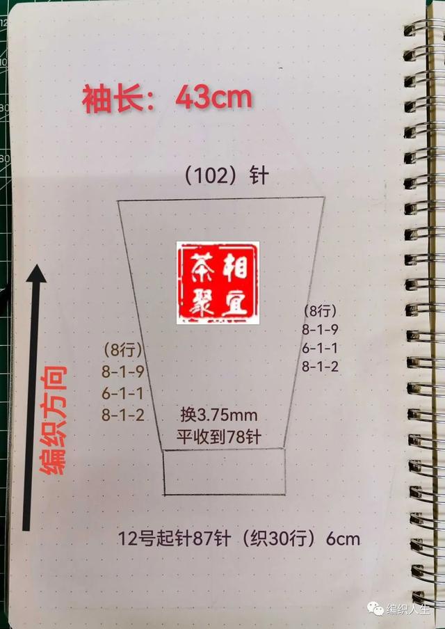 附详细编织图解，中袖小衫编织教程