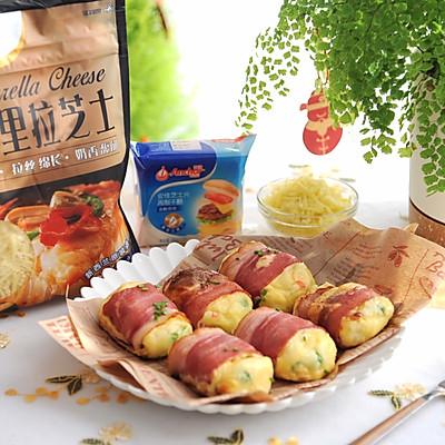 芝士培根鸡蛋卷做法，零失败土豆培根芝士卷
