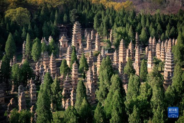 登封嵩岳寺塔立面图教程，天空之眼瞰登封