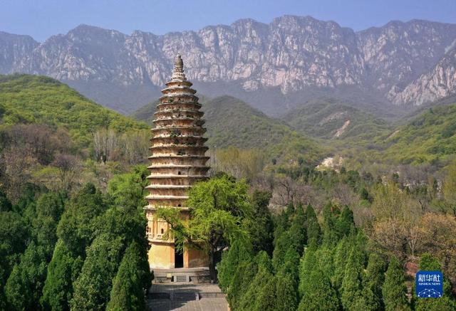 登封嵩岳寺塔立面图教程，天空之眼瞰登封