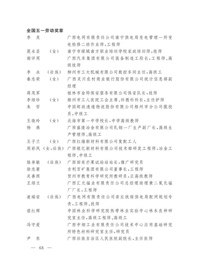 全国五一劳动奖章，2022年全国五一劳动奖章公示（2023年全国五一劳动奖和全国工人先锋号名单公布）