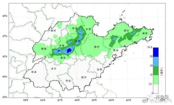 山东实时暴雨路径，强降水时段集中在3日下午至4日白天