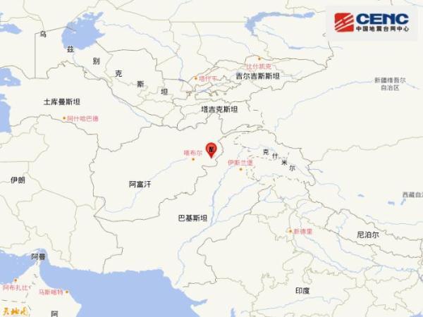 阿富汗东部突发地震，阿富汗发生5.1级地震