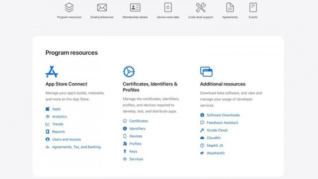 苹果开发者网站，苹果企业开发者管理