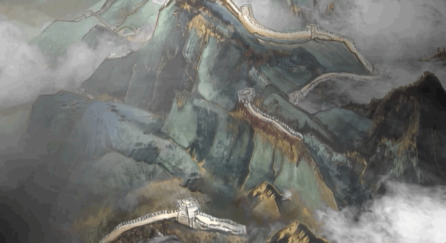 著名的青绿山水图，他用青绿山水描绘出