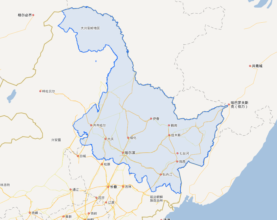 黑龙江省地图 东北三省地图