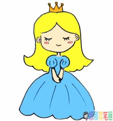 漂亮的公主小公主简笔画画法