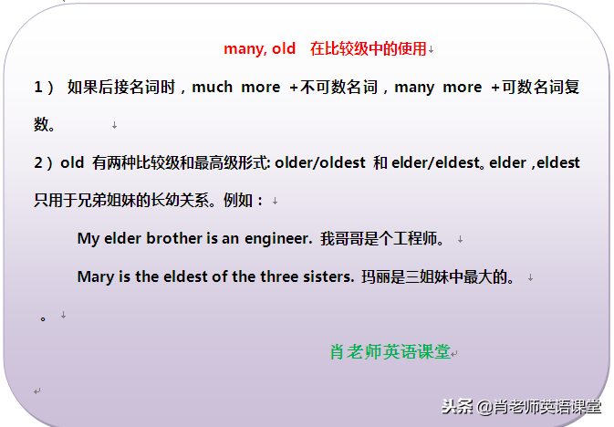 many的比较级(many的最高级是什么)