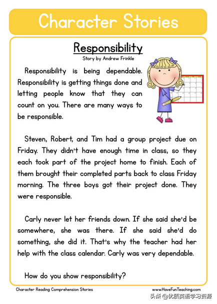 responsibility responsibility顺口溜
