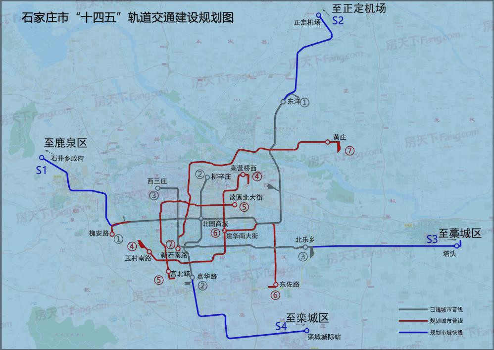 石家庄地铁规划图 石家庄地铁路线图