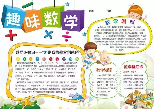 数学家的故事手抄报 数学名人手抄报简单