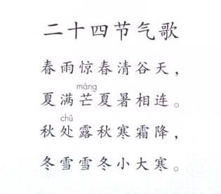 二十四节气歌全文 