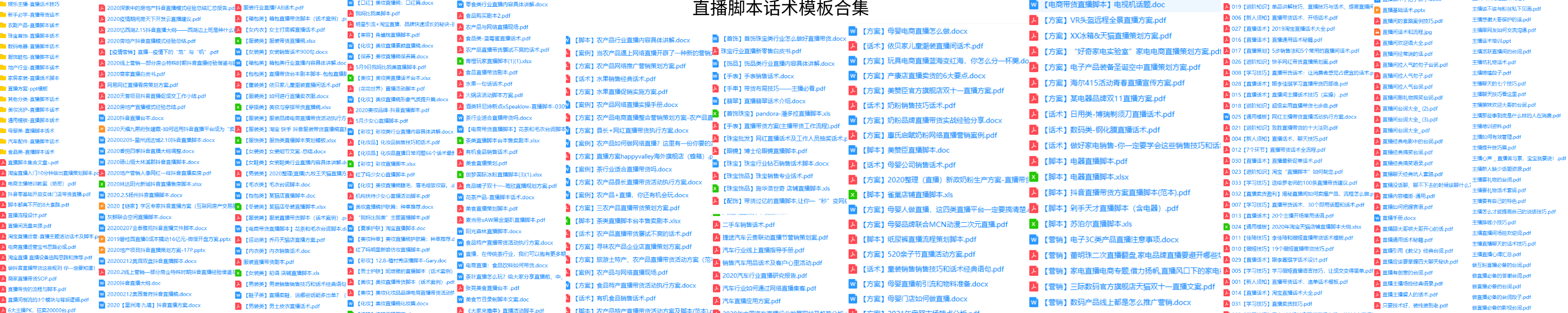 抖音代运营策划方案表([直播脚本合集]电商直播间运营带货计划营销流程文案内容策划方案)  第2张