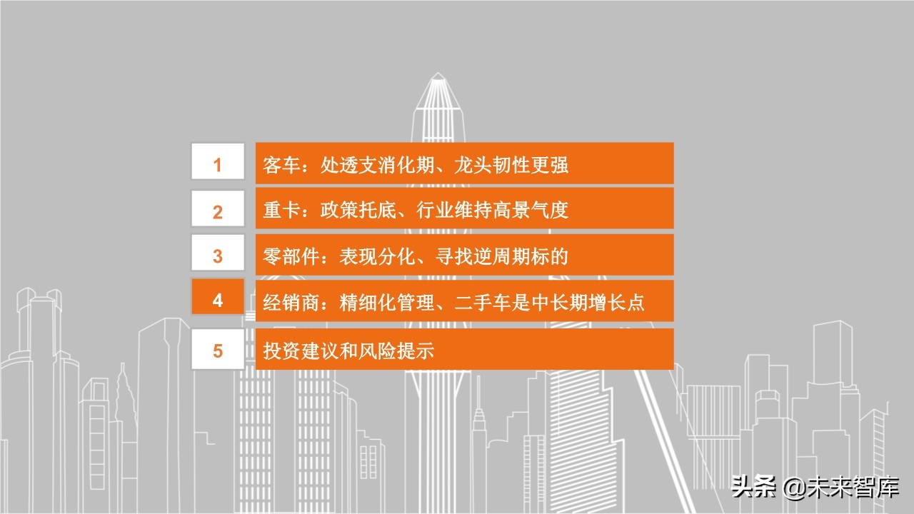 从汽车业财报看行业趋势与投资机会：商用车、零部件和经销商