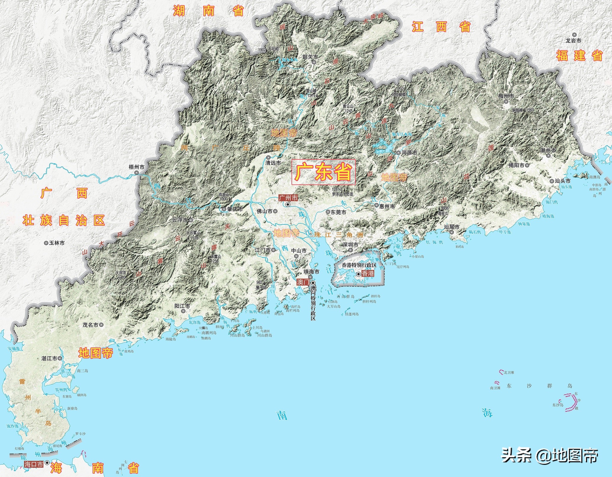 广东地图全图高清版 广东地图高清版最新