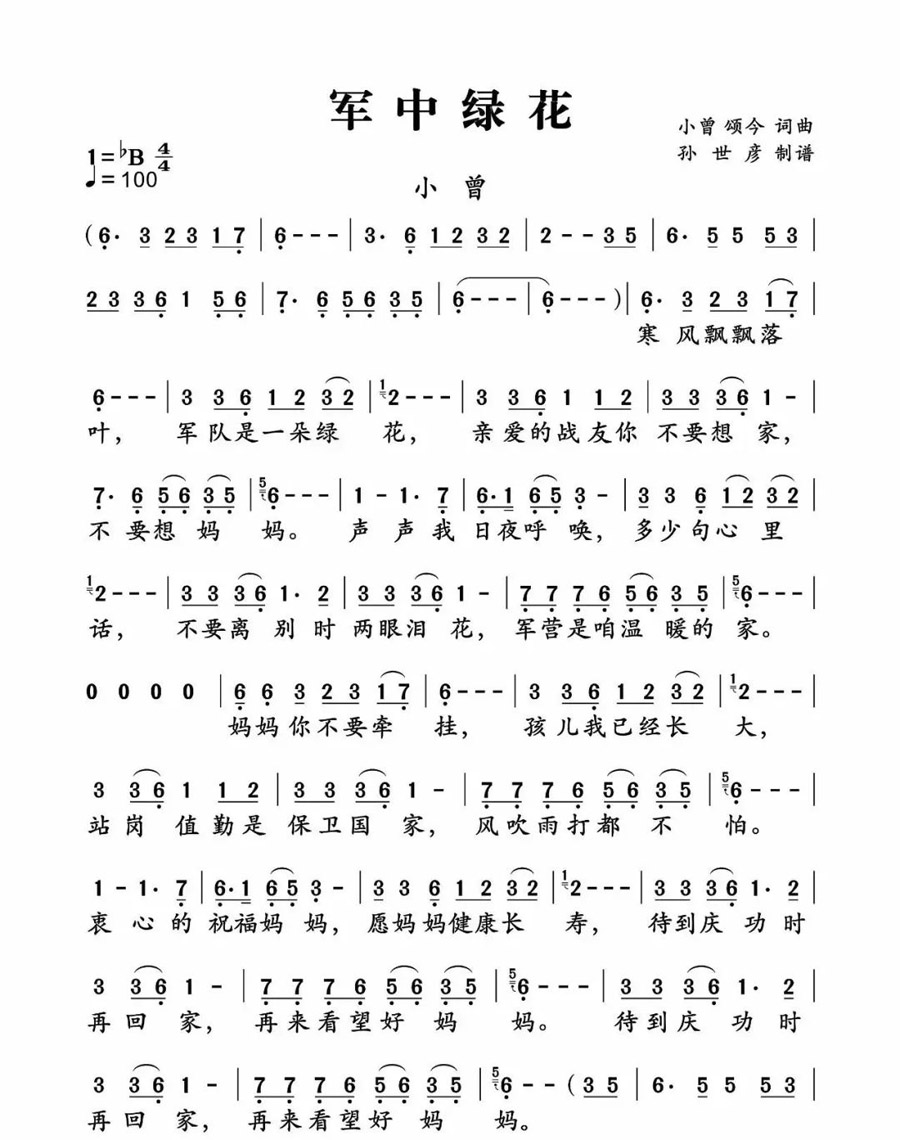 军中绿花歌词 《打靶归来》歌词