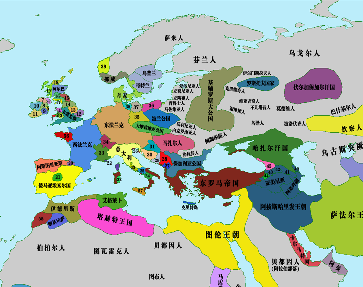 欧洲主要国家（欧洲主要的国家都是怎么来的？通过地图了解欧洲4000年的版图变化）
