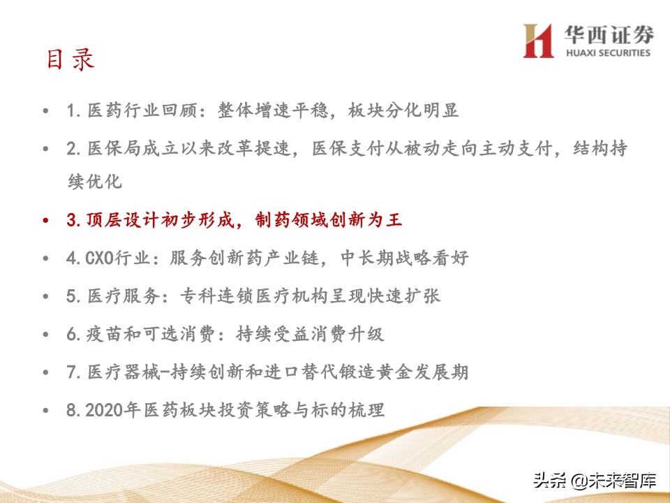 2020年医药行业投资策略：布局黄金赛道稀缺标的（109页）