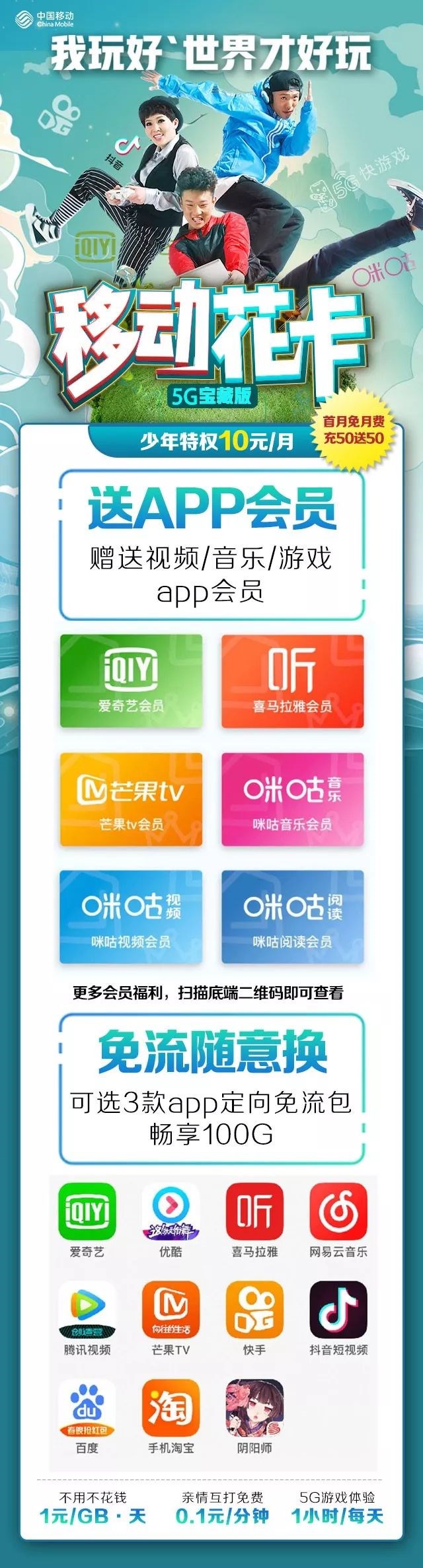 移动花卡19元套餐详细介绍(中国移动大流量卡19元套餐)