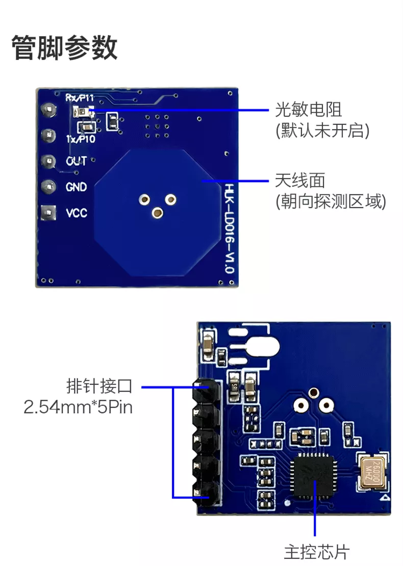 5.8GHz雷达模块新品LD016 感应距离可调节