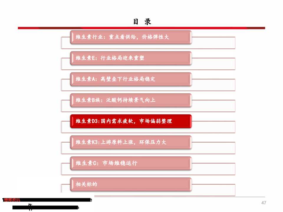 维生素产业链深度分析（71页PPT）