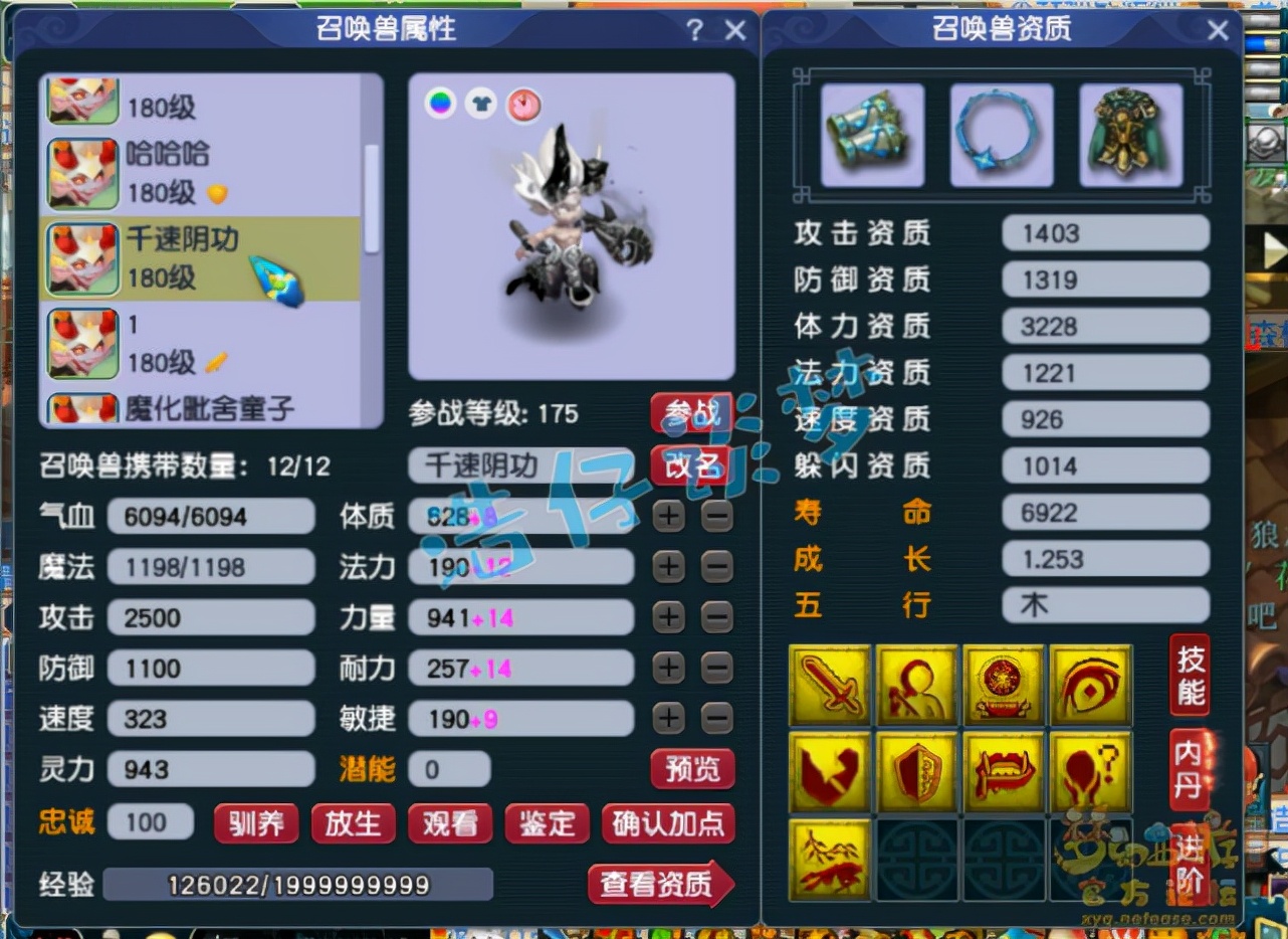 梦幻西游：175超强服战盘丝愤怒6特技，5技能谛听堪称单挑神器