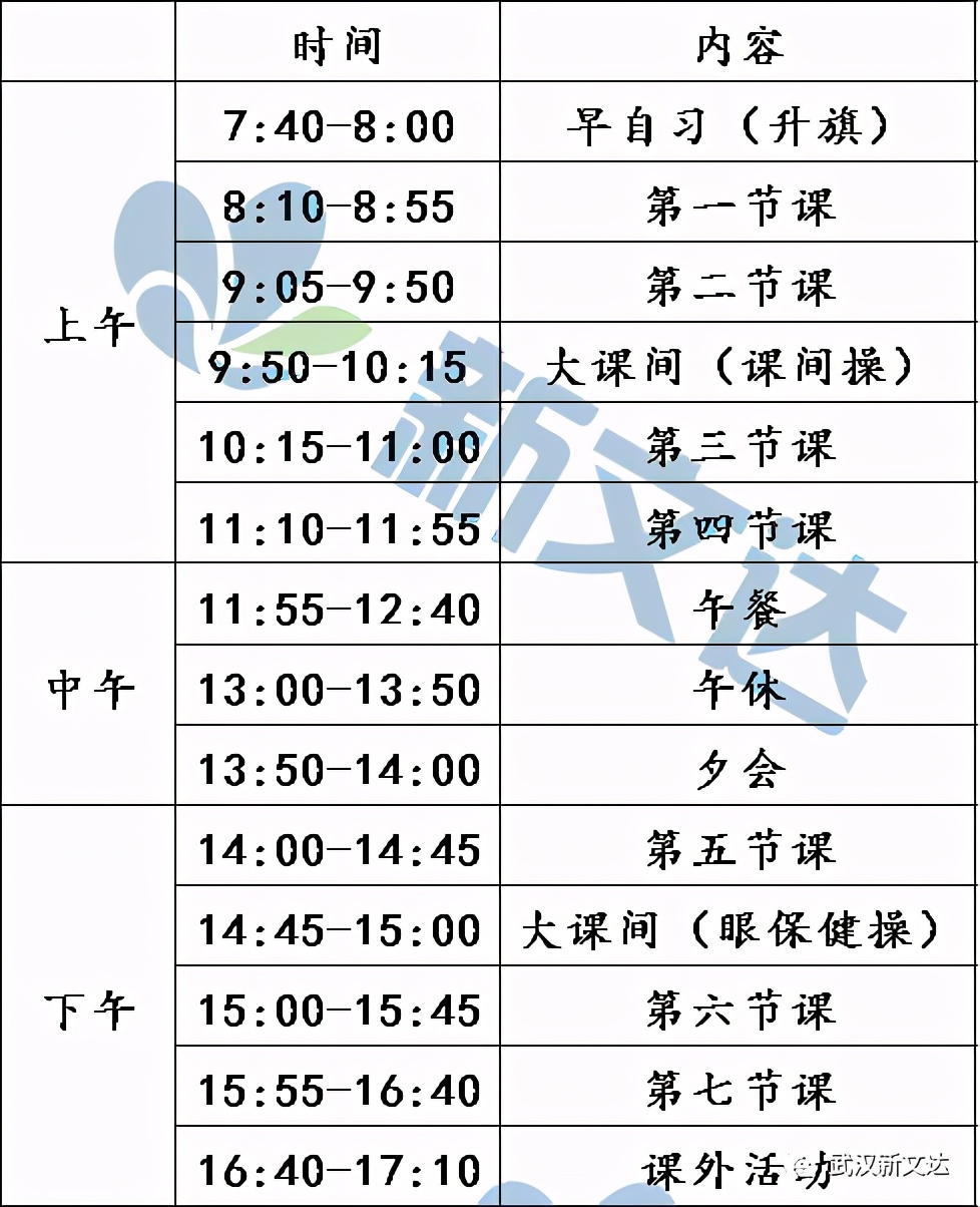 大学生作息时间表原来