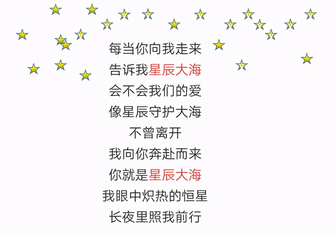 星辰大海歌词周冬雨完整版星辰大海歌曲表达什么意思