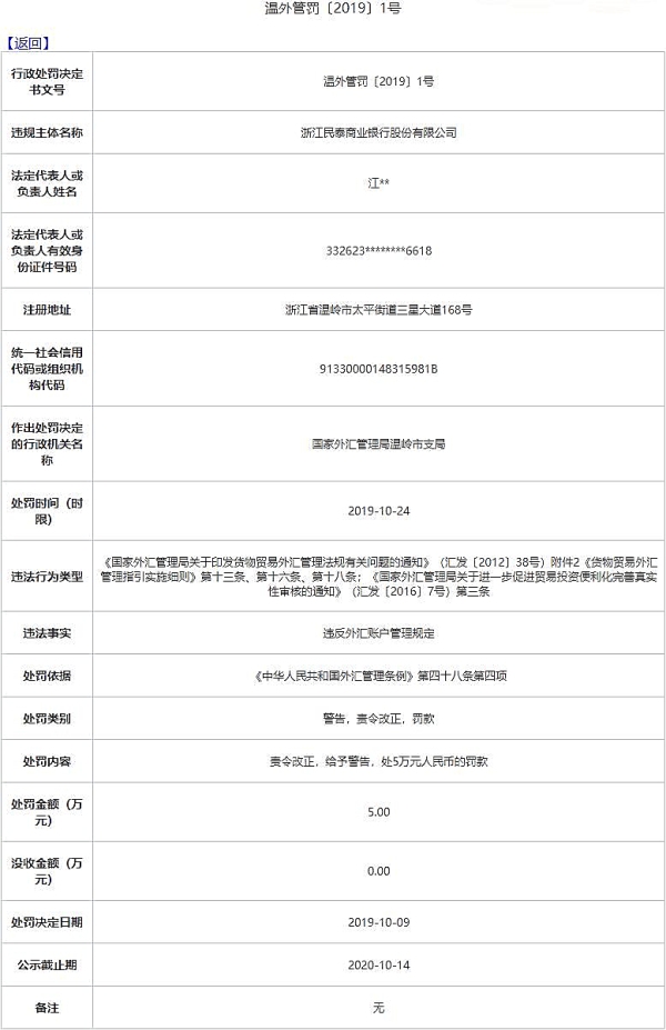 浙江民泰商业银行 浙江泰隆银行倒闭
