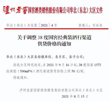 国窖1573价格表 1573价格