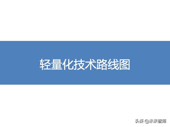 汽车轻量化战略及技术路线图