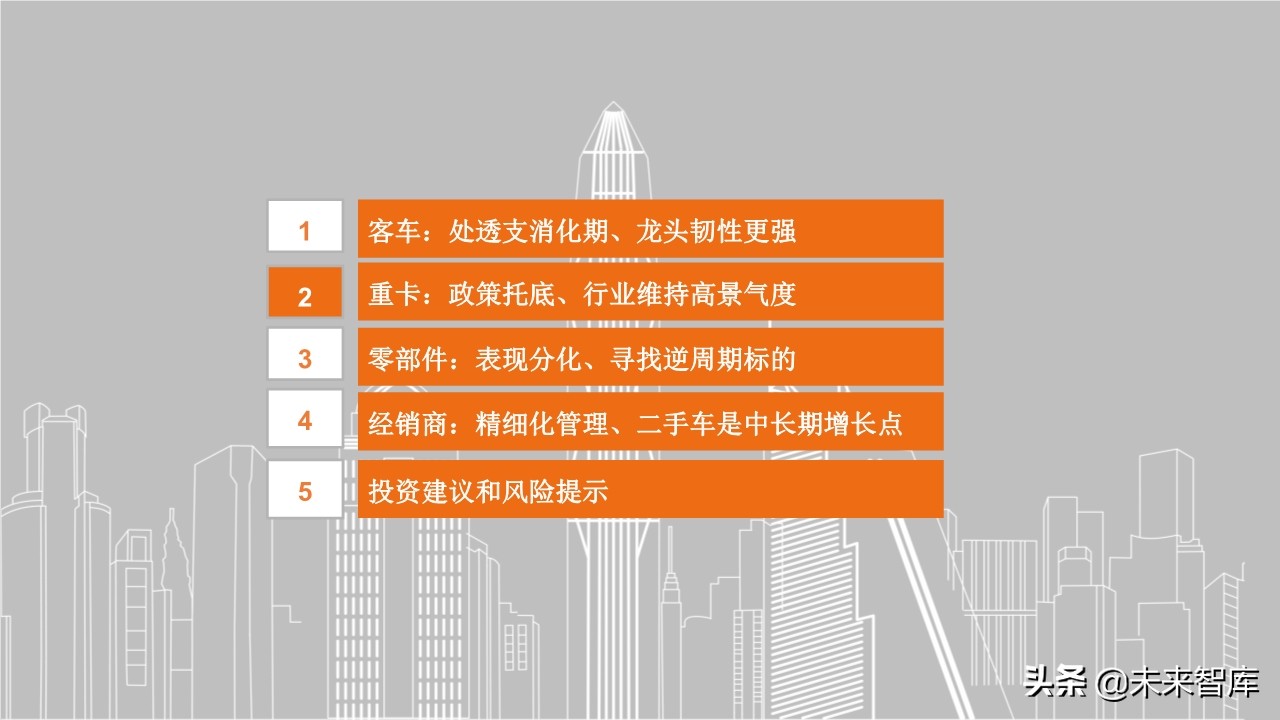 从汽车业财报看行业趋势与投资机会：商用车、零部件和经销商