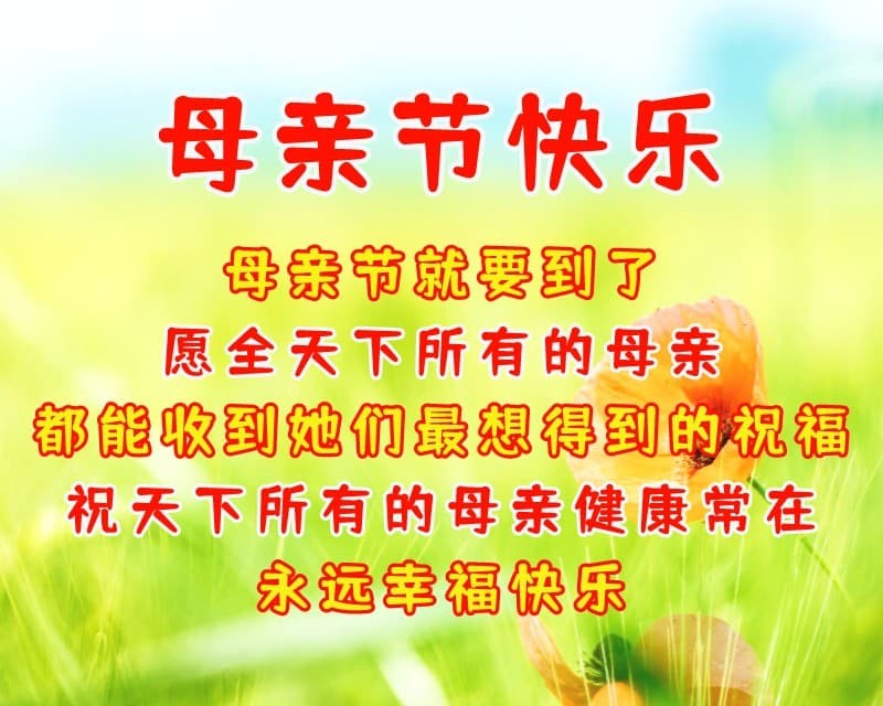 母亲节祝福语 母亲节高情商的语言