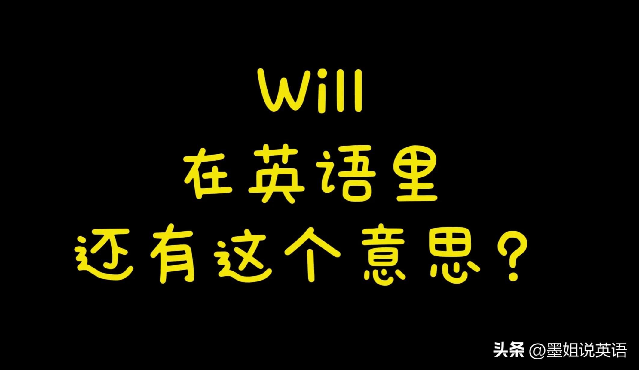 will是什么意思(will是什么意思中文)