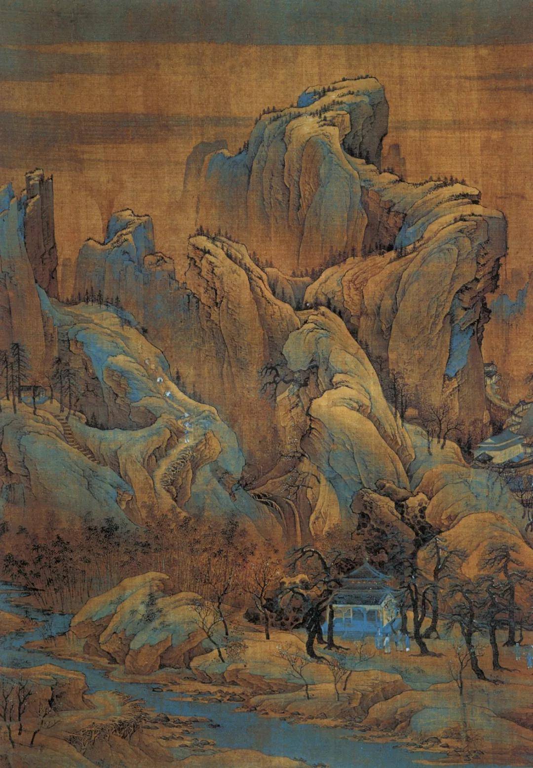 中国古代名画山水画作品范宽溪山行旅图赏析