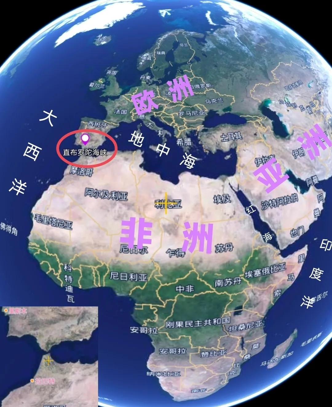 直布罗陀海峡 直布罗陀海峡简图
