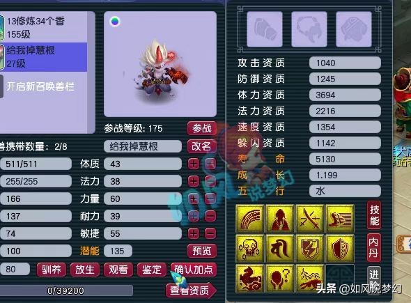 梦幻西游：伦总熔炼第1法暴腰带，11技能净台打神马兽决赚30万元