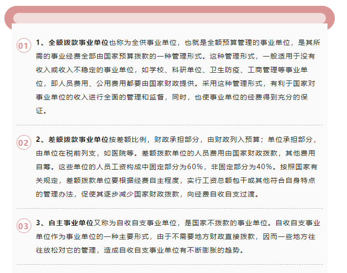 什么是事业单位 事业单位c类必背50篇