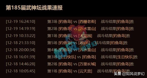 梦幻西游：战胜珍宝阁、紫禁城、钓鱼岛，明秀园夺185联服战冠军