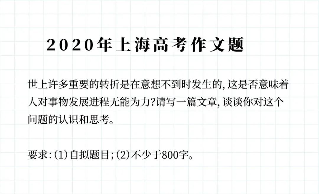 上海过去22年高考作文题一览!还记得你当年的题目吗?