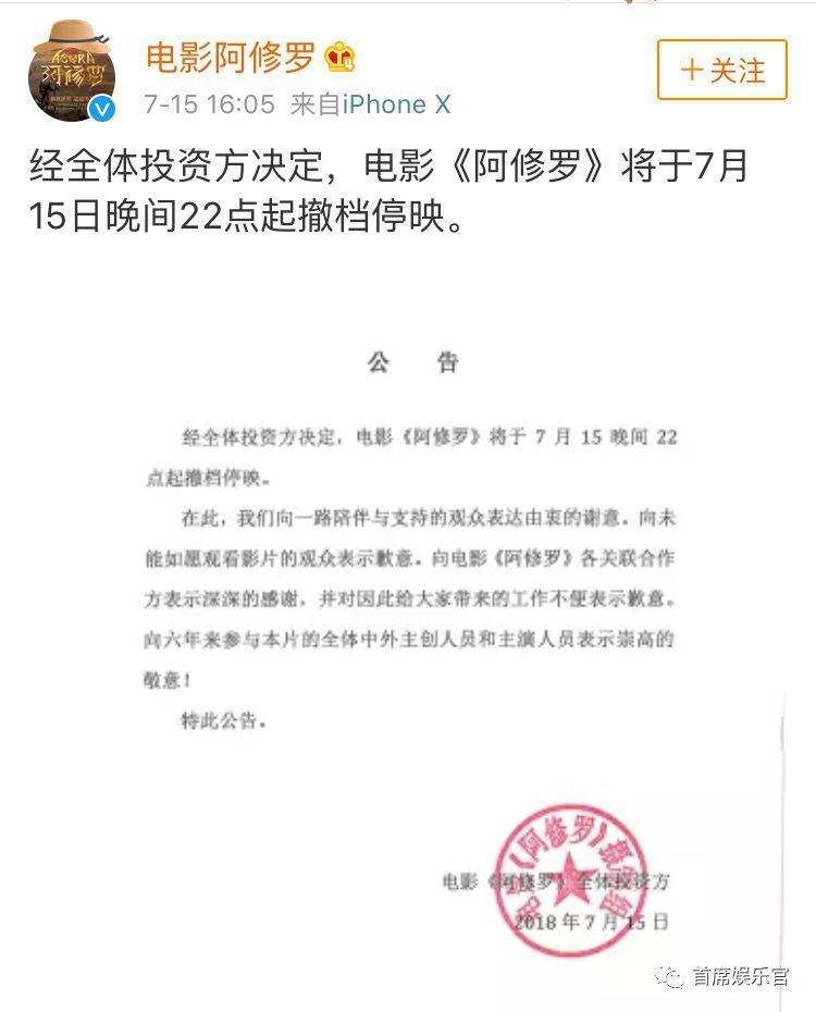 7亿元投资的《阿修罗》紧急撤档背后：20多家资本方的惨淡“赌局”-封神传奇投资了多少钱